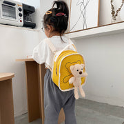 Cute Bear Doll Mini Canvas Kindergarten Backpack image 1