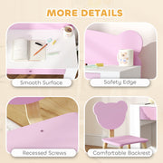 AIYAPLAY Kids Desk & Chair Set with Drawer – Pink image 5