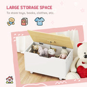 AIYAPLAY Toy Box with Lid & Wheels – White image 3