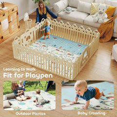 AIYAPLAY Foldable Baby Play Mat – Double-Sided Car Track & Owl Design, 200 x 150 cm