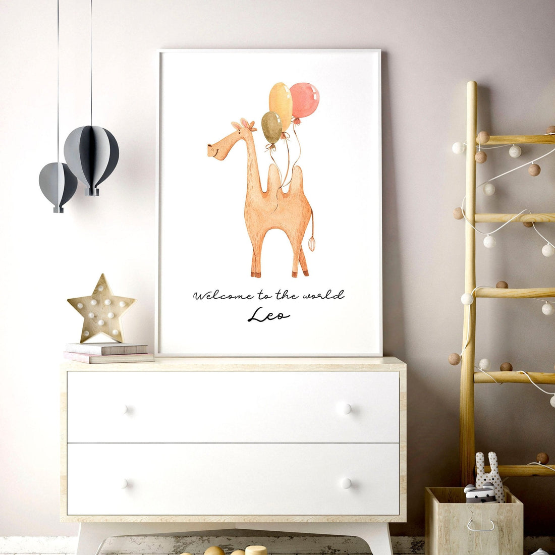 Camel Nursery Wall Art Print