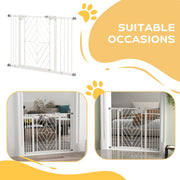PawHut Pressure Fit Baby Safety Gate – 74–100cm, White image 8