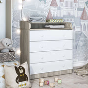 Shefa Kids 800 Changing Dresser – Elm & White image 1