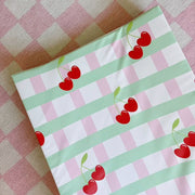 Anti-Roll Wedge Baby Changing Mat - Cherry image 2