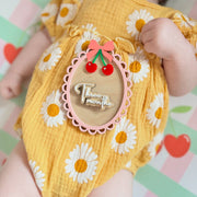 Anti-Roll Wedge Baby Changing Mat - Cherry image 9