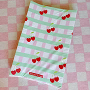 Anti-Roll Wedge Baby Changing Mat - Cherry image 3