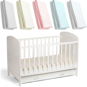 2x Spacesaver Cot Fitted Sheet 100% Cotton 100x52cm image 1