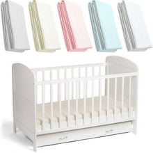 2x Spacesaver Cot Fitted Sheet 100% Cotton 100x52cm