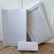 Anti-Roll Wedge Changing Mat - Baby Blue Gingham image 2