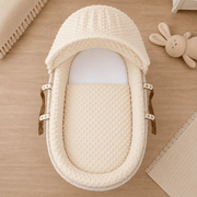 Cream Dimple Moses Basket Bedding Set (Basket Not Included!) image 1
