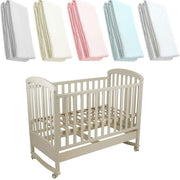 Crib Jersey Fitted Sheets 100% Cotton 40x90cm - Pack Of 4 - Fits All Models image 1