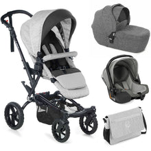 Jané Crosswalk-R All-Terrain Travel System with Carrycot & Koos iSize R1, Tech Mouse / Black Grey
