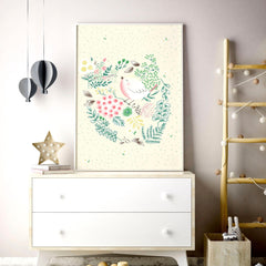 Bird & Floral Nursery Wall Art Prints – Set of 2