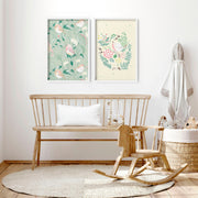 Bird & Floral Nursery Wall Art Prints – Set of 2 image 4