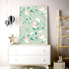 Bird & Floral Nursery Wall Art Prints – Set of 2