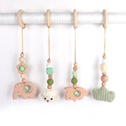 Beech Animal Baby Room Decoration Wooden Children's Rattle image 7