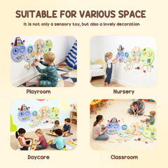 AIYAPLAY Caterpillar Busy Board with 7 Activities