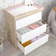 Shefa Kids 880 Baby Changing Unit – Elm & White