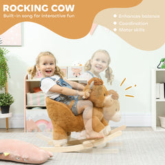 AIYAPLAY Baby Rocking Horse with Safety Belt – Brown