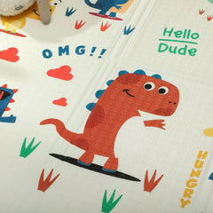 AIYAPLAY Dinosaur-Themed Baby Play Mat – Double-Sided, Foldable, 177 x 146 cm