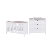 Tutti Bambini Verona 2-Piece Nursery Furniture Set – White & Oak image 2
