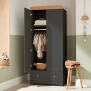 Tutti Bambini Rio Wardrobe - Slate/Honey Oak image 6