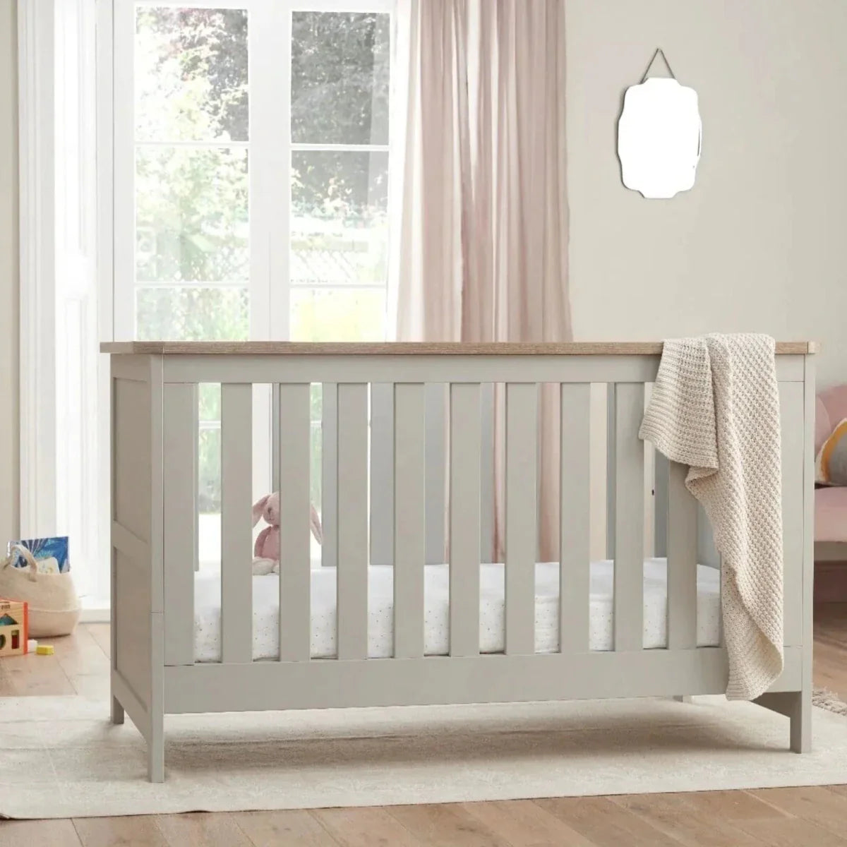 Tutti Bambini Verona Cot Bed – Dove Grey & Oak
