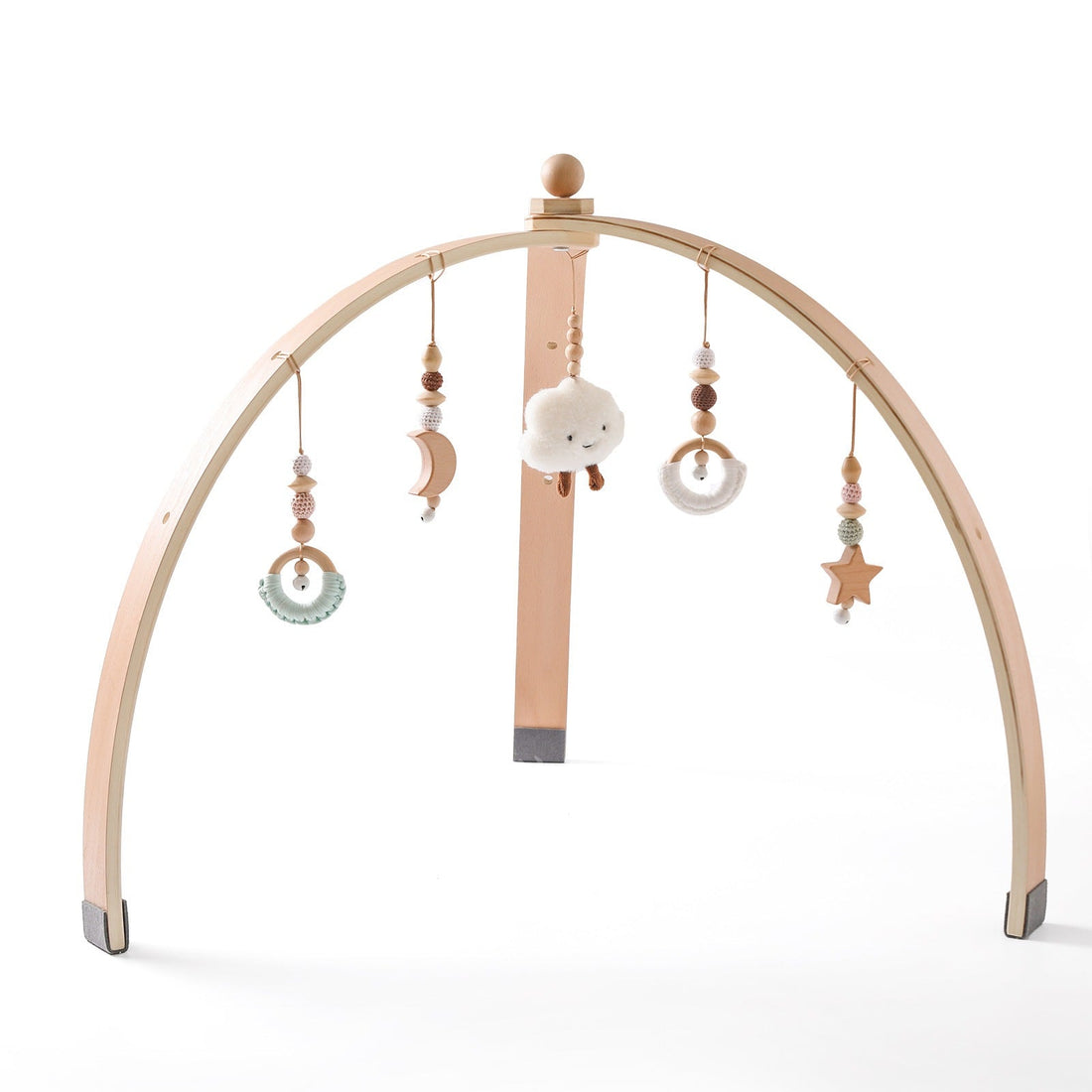 Wooden Baby Play Gym with Activity Toys