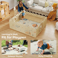 AIYAPLAY Double-Sided Space Baby Play Mat – 177 x 146 cm