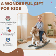 AIYAPLAY Plush Animal Rocking Horse with Sound – Brown image 8