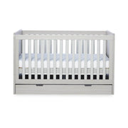 Ickle Bubba Pembrey Cot Bed & Under Drawer Ash Grey - Premium Sprung Mattress image 6