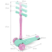 Kidwell JAX Folding 3-Wheel Scooter with LED Wheels – Ages 3+ | 2 Colours image 7