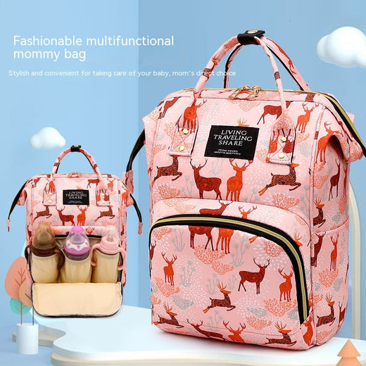 Ultra-Light Mummy Changing Backpack – Printed Baby Changing Bag