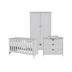 Tutti Bambini Verona 3-Piece Nursery Furniture Set – Dove Grey & Oak