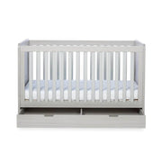 Ickle Bubba Pembrey Cot Bed & Under Drawer Ash Grey - Premium Sprung Mattress image 8