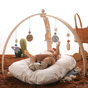 Triangle Rack Wooden Fitness Equipment Newborn Baby Crib Toy image 5