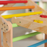 AIYAPLAY 9-in-1 Wooden Toddler Climbing Frame with Slide & Arch image 8
