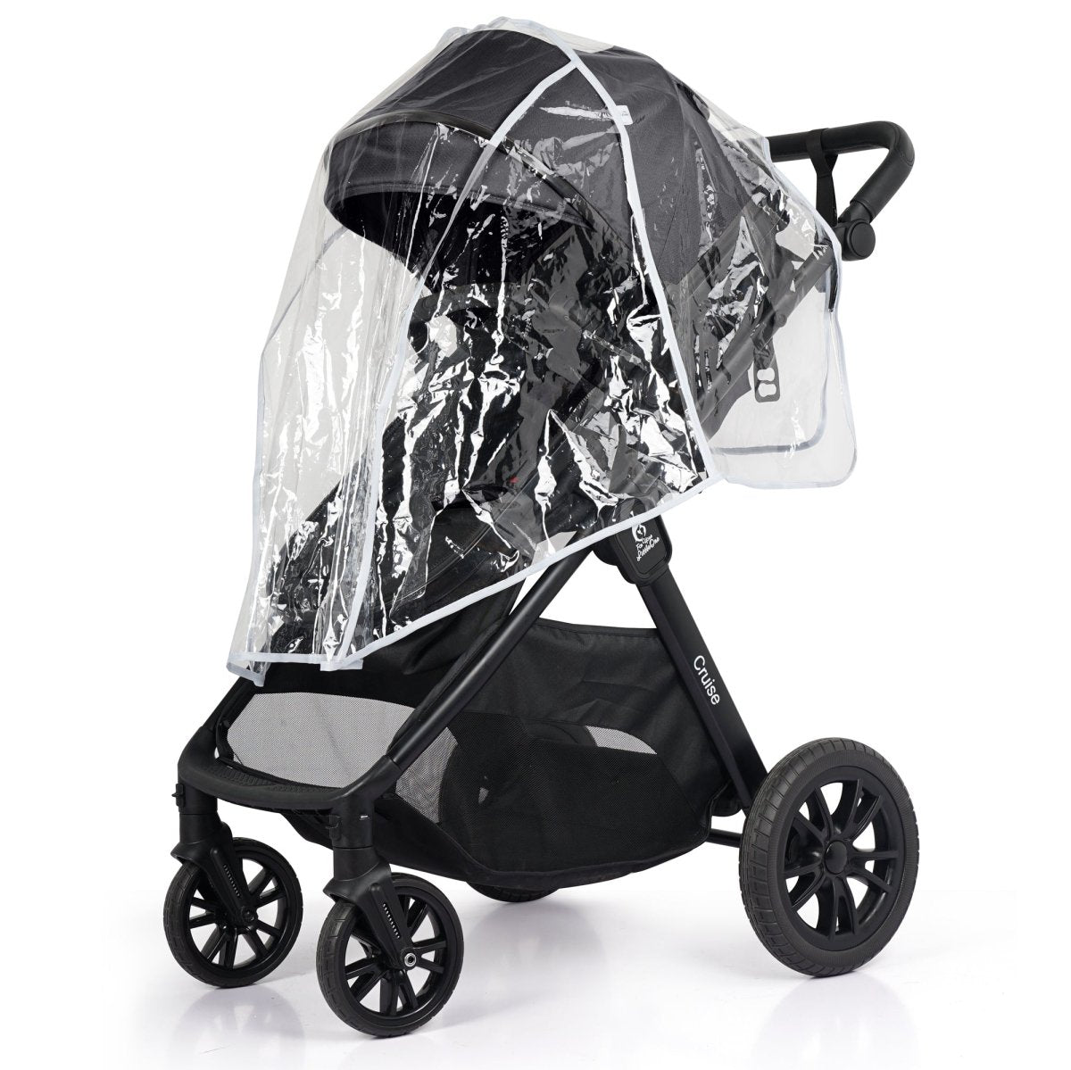 Cruise 3 In 1 Travel System With i-Size Car Seat - Eclipse Black (Free Cupholder / Seat Liner Included!)