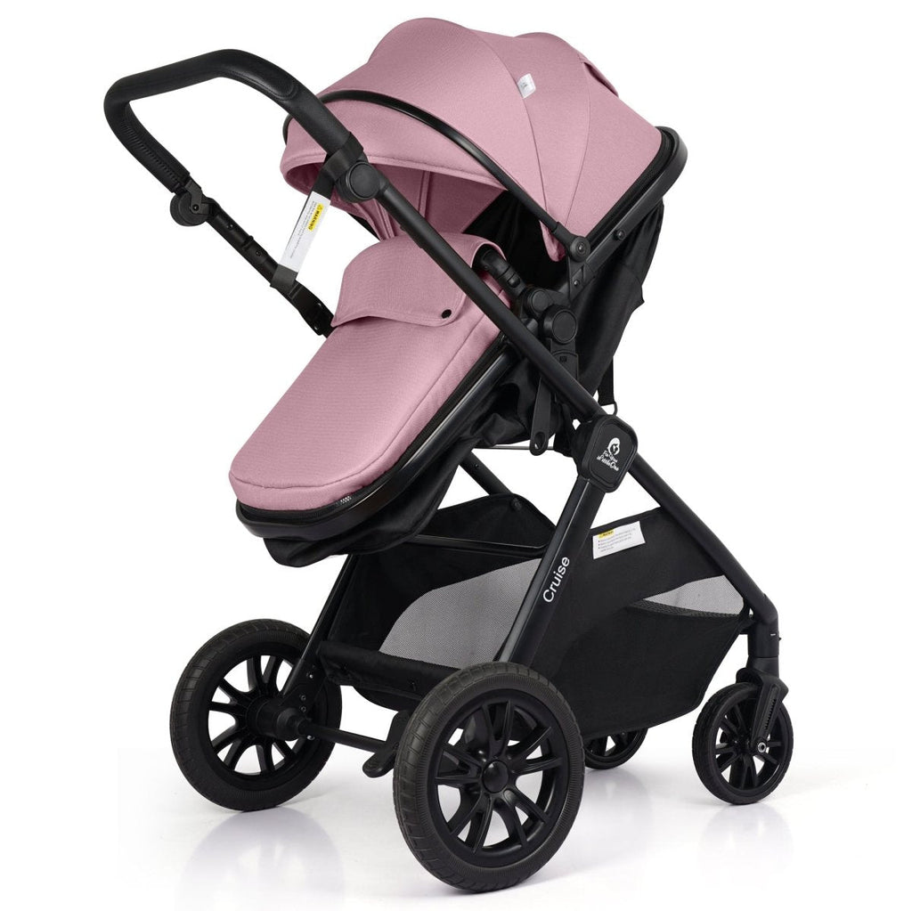 Cruise 3 In 1 Travel System With i-Size Car Seat - Blush Rose (Free Cupholder And Seat Liner Included!)