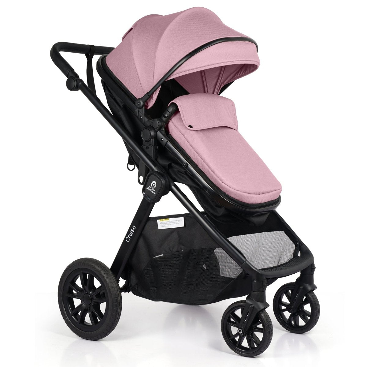 Cruise 3 In 1 Travel System With i-Size Car Seat - Blush Rose (Free Cupholder And Seat Liner Included!)