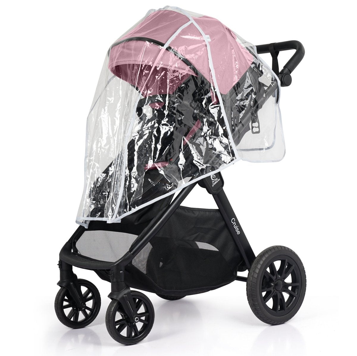 Cruise 3 In 1 Travel System With i-Size Car Seat - Blush Rose (Free Cupholder And Seat Liner Included!)