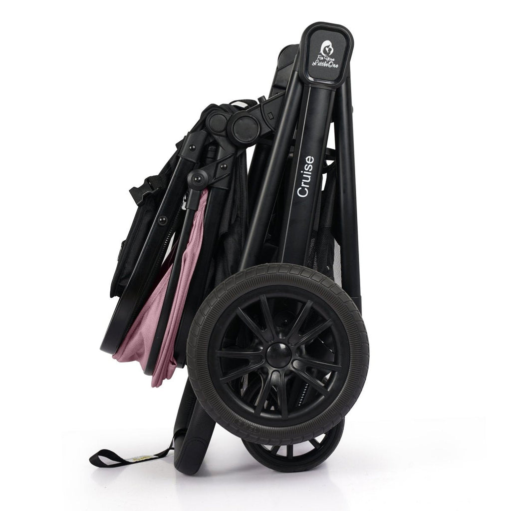 Cruise 3 In 1 Travel System With i-Size Car Seat - Blush Rose (Free Cupholder And Seat Liner Included!)