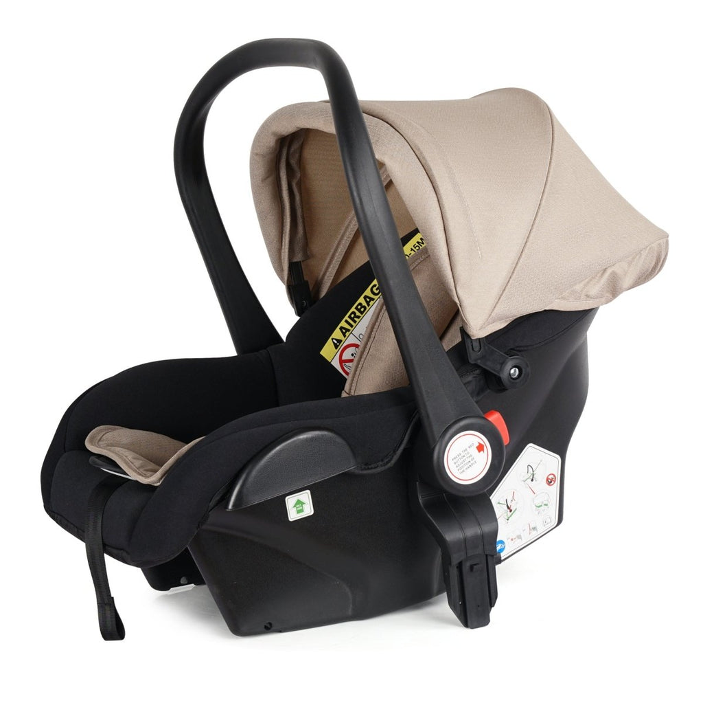 3 In 1 Travel System With i-Size Car Seat - Dune Beige (Free Cupholder And Seat Liner Included!)