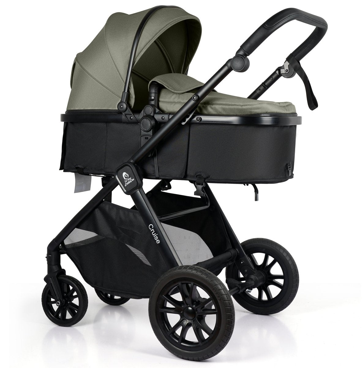 Cruise 3 In 1 Travel System With i-Size Car Seat - Pebble Sage (Free Cupholder And Seat Liner Included!)