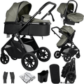 Cruise 3 In 1 Travel System With i-Size Car Seat - Pebble Sage (Free Cupholder And Seat Liner Included!)
