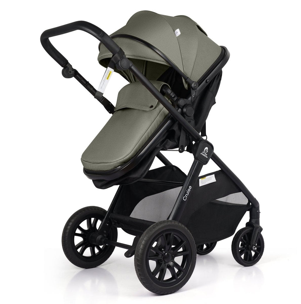 Cruise 3 In 1 Travel System With i-Size Car Seat - Pebble Sage (Free Cupholder And Seat Liner Included!)