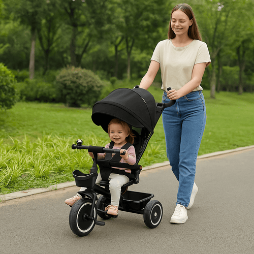 6 in 1 Trike V3 - Black (9 months - 5 years)