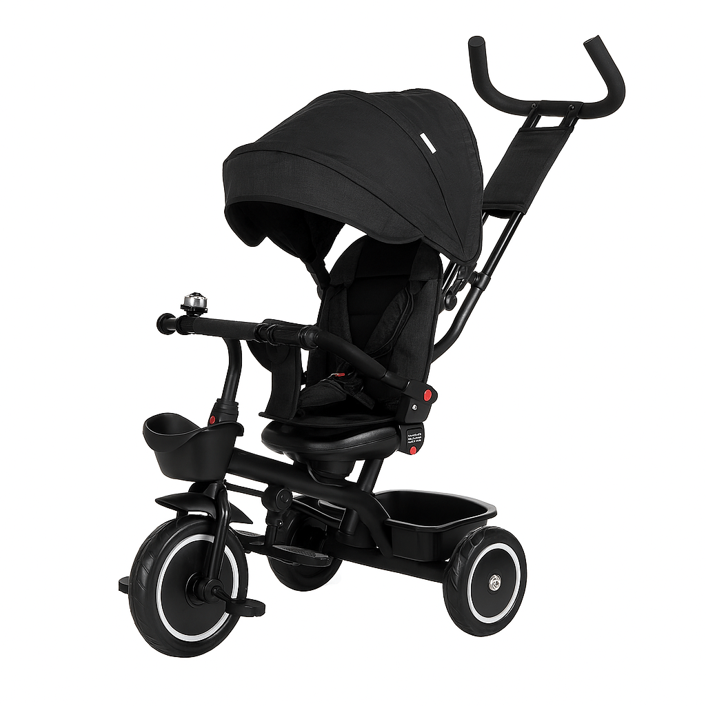 6 in 1 Trike V3 - Black (9 months - 5 years)