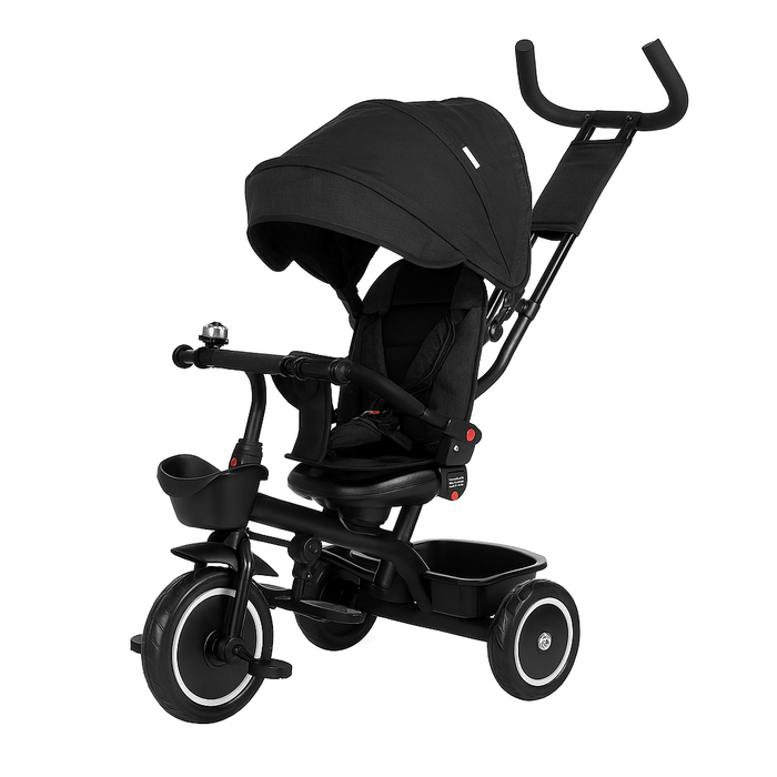 6 in 1 Trike V3 - Black (9 months - 5 years)
