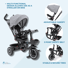 6 in 1 Trike V3 - Blue (9 months - 5 years)
